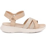 Sergio Leone Light beige sandals on a white platform Cene