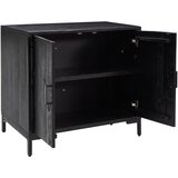  Komoda crna 75 x 35 x 70 cm od masivne borovine | shoptok.hr