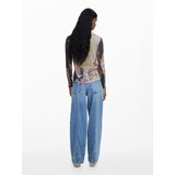 Desigual Bluza rjava / breskev / bela | Shoptok.si