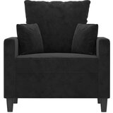  Fotelj črn 60 cm žamet | Shoptok.si