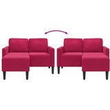 SOFA 2-sjed s ležaljkom u obliku slova L vino crveno 125 cm | Eponuda.ba