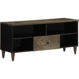 TV ormarić crni 100 x 33 x 46 cm od masivnog drva manga | shoptok.hr