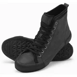 Ombre Men's high-top sneakers with decorative upper - graphite