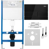 Rea Komplet za predstensko namestitev WC z gumbom T Black Glass | Shoptok.si