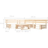  4-dijelna vrtna garnitura od paleta prirodna boja drvena | shoptok.hr
