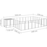  Pasji boks srebrn 15,73 m² jeklo | Shoptok.si
