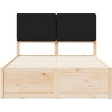  Posteljni okvir z oblazinjenim vzglavjem Črna 120 x 190 cm, (5000103649) | Shoptok.si