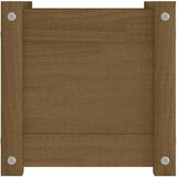 vidaXL Vrtno cvetlično korito medeno rjavo 31x31x31 cm trdna borovina | Shoptok.si