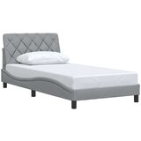 vidaXL Okvir kreveta bez madraca svjetlosivi 100x200 cm od tkanine | shoptok.hr