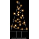  Metalna božićna jelka KUOPIO 60 cm Topla bijela Čelik Crna | shoptok.hr