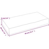  Zidna polica svjetlosmeđa 40 x 20 x 6 cm od obrađene hrastovine | Eponuda.com