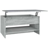  Klubska mizica siva sonoma 80x50x40 cm inženirski les, (20714188) | Shoptok.si