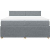  Krevet s oprugama i madracem svjetlosivi 200 x 200cm od tkanine | shoptok.hr