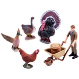  Set životinja, figurica, puran s farme i pijetao | shoptok.hr