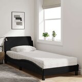 vidaXL Krevet s madracem crni 90x190 cm od tkanine | shoptok.hr