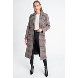 Dewberry Z6622 PLAID WOMEN'S COAT-PLAID-BLACK | shoptok.hr