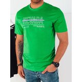DStreet Koszulka męska z nadrukiem zielona | Shoptok.si