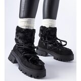 Gemre Black ankle boots with decorative fur Frediano | Shoptok.si