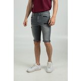 Legendww muške sive teksas bermude sa cepanjima i slim fit krojem Cene