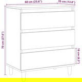 vidaXL Komoda starinski les 60x35x70 cm inženirski les | Shoptok.si