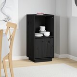 The Living Store Komoda črna 38x35x80 cm trdna borovina - Komoda, (21662301) | Shoptok.si