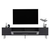 Hanah home TV komoda Dekolp3, 150x48,2x29,6 cm, Antracit-Srebrne boje | Eponuda.ba