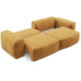 Makamii Senf žuta sklopiva sofa od šenila 275 cm Kuki – | shoptok.hr