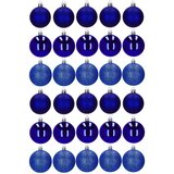 Božićne kuglice 6 cm – set od 30 komada, tamnoplave | shoptok.hr