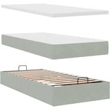  Okvir kreveta s madraca svijetlosivi 90x200cm bar&amp;scaron;unasti Slike