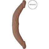 REALROCK Double Dong 14 - dupli dildo (36cm) - tamni prirodni | shoptok.hr