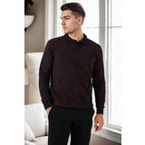 Dewberry 77856 Polo Neck Mens Sweater-BURGUNDY | shoptok.hr
