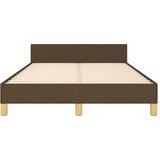  Okvir za krevet s uzglavljem tamnosmeđi 120x190 cm od tkanine | shoptok.hr
