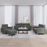 vidaXL 4-dijelni set sofa s jastucima tamnosivi od tkanine Cene