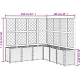  Vrtna sadilica s rešetkom plava siva 160 x 160 x 140 cm PP | shoptok.hr