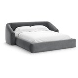 Cosmopolitan Design Siva oblazinjena zakonska postelja s prostorom za shranjevanje z letvenim dnom 160x200 cm Campi – | Shoptok.si
