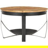 Maison Chic Klubska mizica - kavna mizica - Nizka mizica Ø 68x43 cm robusten mangov les, (21754266) Cene