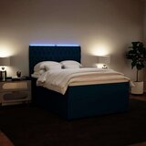 vidaXL Krevet s oprugama i madracem plavi 140x190 cm baršunasti | shoptok.hr