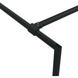 Pregrada za tuš crna 115 x 195 cm s napola mutnim staklom ESG | shoptok.hr