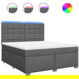 Maison Chic Box spring postelja - Vzmetna postelja z vzmetnico temno siva 180x200 cm blago SL11895, (21902316) | Shoptok.si