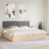  Krevetni okvir s tapiciranim uzglavljem Tamno siva 200 x 200 cm | shoptok.hr