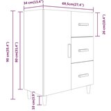 Komoda siva boja betona 69 5x34x90 cm od konstruiranog drva | shoptok.hr