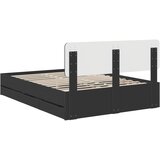  Krevetna konstrukcija Crna 140 x 190 cm Konstrukcijsko drvo | shoptok.hr
