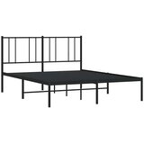  Metalni okvir za krevet s uzglavljem crni 160x200 cm | shoptok.hr