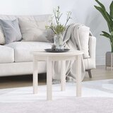  Stolić za kavu bijeli Ø 55 x 45 cm od masivne borovine Cijene