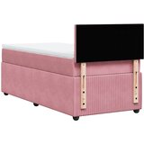 Box spring krevet s madracem ružičasti 80 x 200 cm baršunasti | shoptok.hr