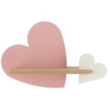  LED Dečije zidno svetlo sa policom HEART LED/5W/230V ružičasta/bela/drvo | Eponuda.com