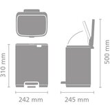 Brabantia Mat crna željezna kanta za smeće s pedalom 7 l Bo – | shoptok.hr