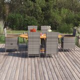  7-dijelni vrtni blagovaonski set od poliratana sivi | shoptok.hr
