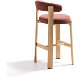 Kave Home Barski stol iz masivnega jesena v barvi terakote/v svetli naravni barvi (višina sedeža 75 cm) Granite – | Shoptok.si
