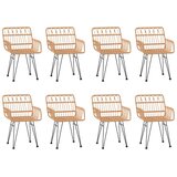  9-dijelni vrtni blagovaonski set od poliratana Smeđa Dužina stola 200 cm | shoptok.hr